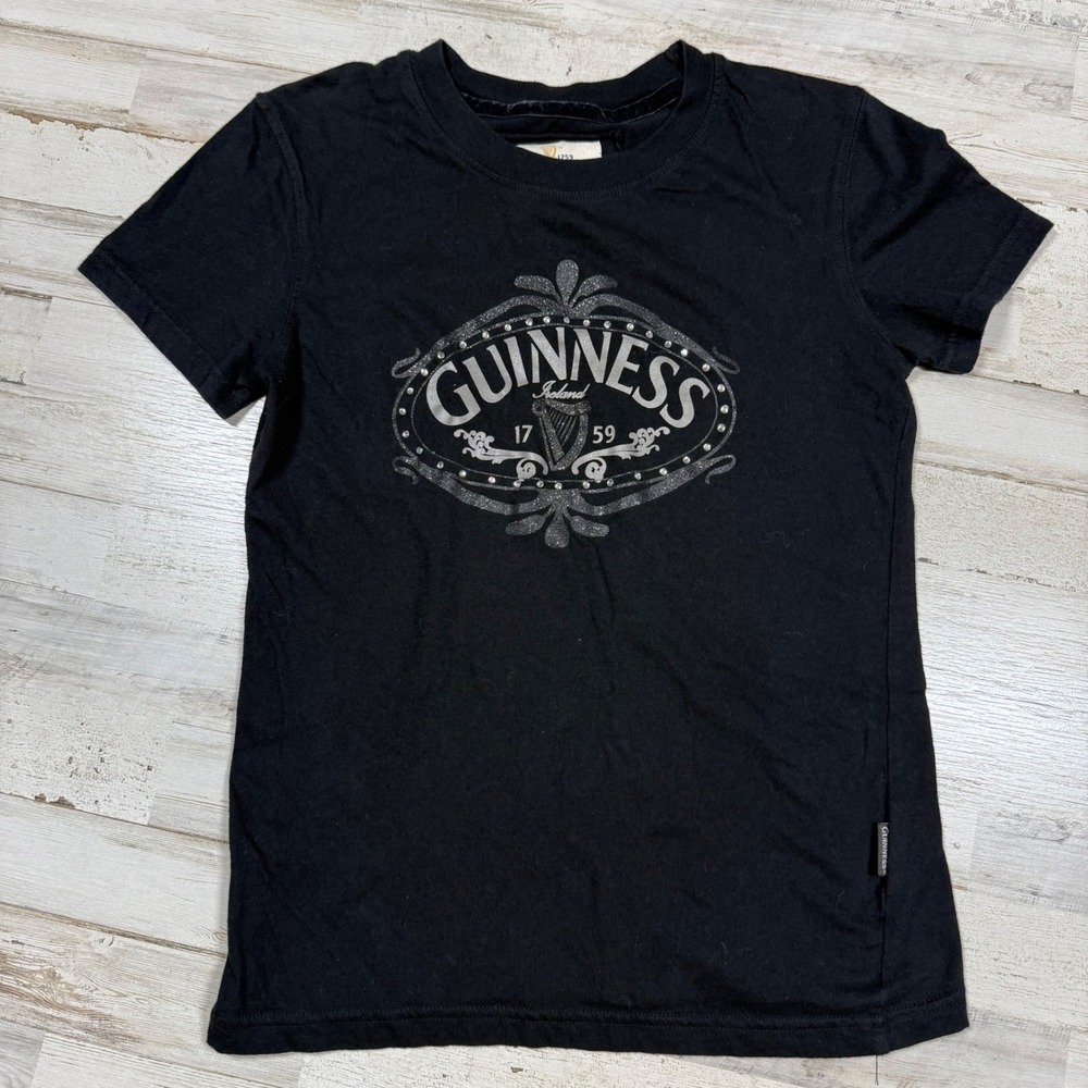 Guinness Official Merchandise Black T Shirt Women Size 12/14 ‎ Dublin Ireland